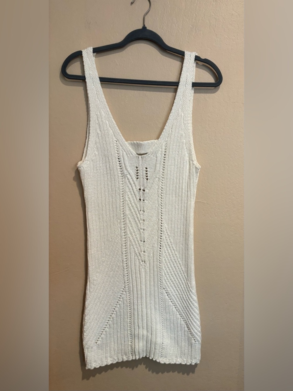 Anthropologie Ivory Knit Mini Dress, 90s Vibes, Summer Nights, Women’s size M